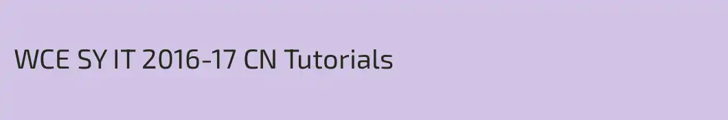 WCE SY IT 2016-17 CN Tutorials